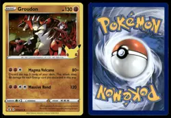 GROUDON 017/025 RARE CELEBRATIONS POKEMON HOLO NM - Image 1