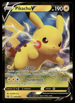 PIKACHU V SWSH061 HOLOFOIL PROMO SWORD & SHIELD PROMO POKEMON NM - Image 2