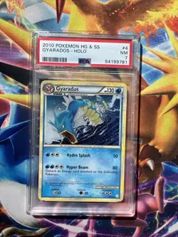 Psa 7 2010 Pokemon HG & SS Gyarados Holo #4 150 POP HIGHER - Image 1