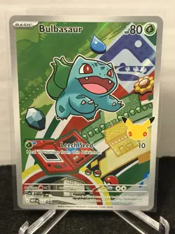 Pokemon 30th Anniversary Bulbasaur MEP #037 First Partner Illustration Rare NM - Image 1