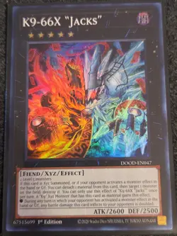 K9-66X "Jacks" - Super Rare - DOOD-EN047 - Yugioh Doom of Dimensions - Image 1
