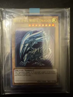 Yugioh! Blue-Eyes White Dragon (Version 2) LCKC-EN001 1st Ed. MINTY FRESH!! - Image 3