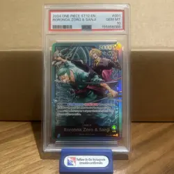 Roronoa Zoro & Sanji 2024 One Piece ST12 #001 Leader PSA 10 - Image 1