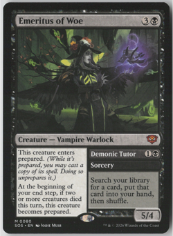 Emeritus of Woe // Demonic Tutor (80) Normal - Secrets of Strixhaven (SOS) - NM - Image 1