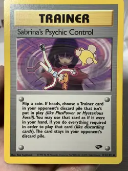 Sabrina's Psychic Control 121/132 Trainer - Gym Challenge - Pokemon TCG Wizards - Image 3