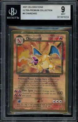 Charizard Pokemon Celebrations Ultra-Premium Collection 4 METAL BGS 9 - Image 1