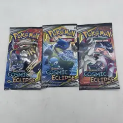 Pokemon Sun & Moon: Cosmic Eclipse Lot of 3 Sealed Booster Packs 820650805899 - Image 1