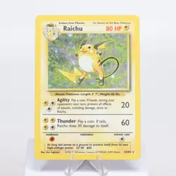 Pokemon TCG - Raichu 14/102 Base Set Holo Rare WOTC - MP - Image 2