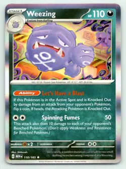 Pokemon Weezing SV: Scarlet & Violet 151 MEW Holo 110/165 NM - Image 1