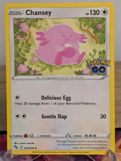 CHANSEY 051/078 UNCOMMON POKEMON GO POKEMON NM - Image 1