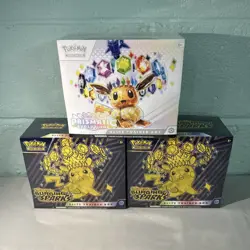 Pokemon 1-Prismatic Evolutions 2- surging sparks lot of 3 ETBs ✨ - Image 1