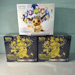 Pokemon 1-Prismatic Evolutions 2- surging sparks lot of 3 ETBs ✨ - Image 2