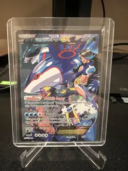 2015 Pokemon XY Double Crisis Team Aqua's Kyogre EX Full Art Rare #6 - Image 1