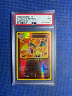 2016 Pokemon XY Evolutions Charizard Reverse Holo Foil #11/108 PSA 9 - Image 1