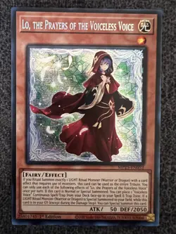 Yugioh Lo, the Prayers of the Voiceless Voice MP25-EN052 Secret Rare 1st Ed NM - Image 1