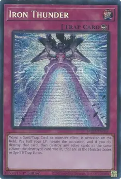 Yugioh 2025 Mega-Pack: Iron Thunder MP25-EN058 Prismatic Secret Rare NM - Image 1