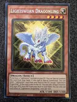 Yugioh Lightsworn Dragonling MP25-EN066 Prismatic Secret Rare 1st Edition NM - Image 1