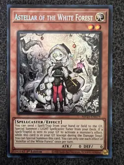 Yugioh Astellar of the White Forest MP25-EN079 Prismatic Secret Rare 1st Ed NM - Image 1
