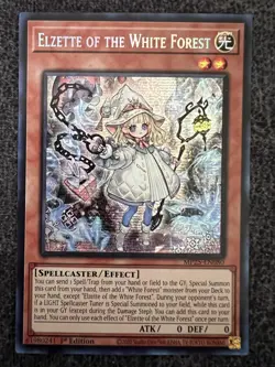 Yugioh Elzette of the White Forest MP25-EN080 Prismatic Secret Rare 1st Ed NM - Image 1
