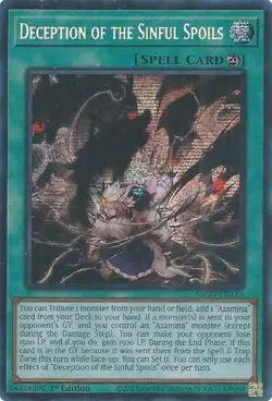 Yugioh 2025 Mega-Pack - Deception of the Sinful MP25-EN113 Prismatic Secret Rare - Image 1
