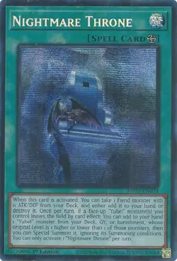 Yugioh 2025 Mega-Pack - Nightmare Throne MP25-EN072 Prismatic Secret Rare NM - Image 1