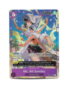 One Piece Card Game Ms. All Sunday OP04-064 Alternate Art Parallel Card NM - Image 1