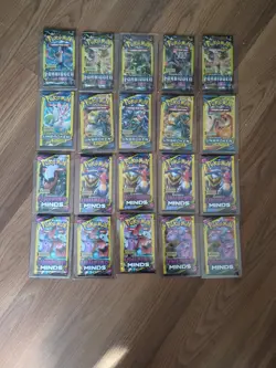 Pokemon SEALED LOT (20) 3-Card Booster Packs Forbidden Light Unified Minds READ! - Image 1