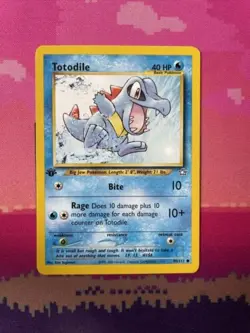 Pokemon Card Totodile Neo Genesis 1st Edition Common 80/111 Near Mint - Image 1