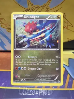 🐉 Pokemon Druddigon 70/106 Holo Rare Card XY Flashfire Sick Dragon Type 🐉 - Image 1