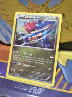 🐉 Pokemon Druddigon 70/106 Holo Rare Card XY Flashfire Sick Dragon Type 🐉 - Image 3