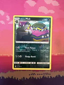 Pokemon Card Alolan Muk Cosmic Eclipse Reverse Holo Rare 131/236 Near Mint - Image 1
