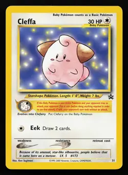 Cleffa 31 WOTC Black Star Promo Pokemon Card - Image 1