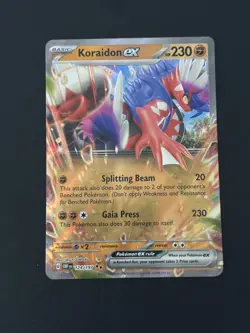 Pokemon TCG Obsidian Flames Koraidon ex 124/197 Holo Rare Card NM - Image 1
