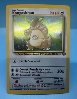 1999 WOTC Pokemon Base Jungle KANGASKHAN 5/64 Holo Trading Card - Image 1