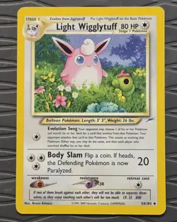 Light Wigglytuff 54/105 Uncommon Neo Destiny Pokemon Card MP - Image 1