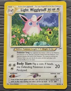 Light Wigglytuff 54/105 Uncommon Neo Destiny Pokemon Card MP - Image 2