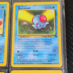 WOTC 1999 Pokemon TCG Fossil 9 Card Lot Geodude Slowbro Tentacool Horsea NM - Image 5