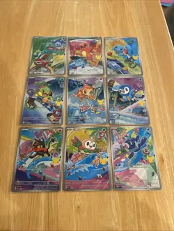 Pokemon First Partner Illustration 30th Collection Complete Promo Set 9 Cards NM - Image 2