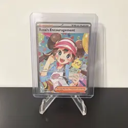 Pokemon Rosa's Encouragement Trainer Cosmic Eclipse Full Art Holo English Card - Image 1