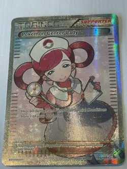 Pokemon Center Lady 105/106 XY Flashfire 2014 Full Art Trainer Pokemon Card TCG - Image 1