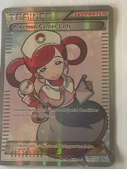 Pokemon Center Lady 105/106 XY Flashfire 2014 Full Art Trainer Pokemon Card TCG - Image 2
