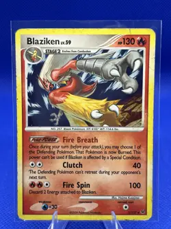 Pokemon TCG Blaziken Holo Rare Card Platinum Base Set 3/127 2009 - Image 1