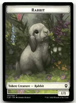Rabbit Token #4 (NM) Baldur's Gate CLB Magic MTG - Image 1