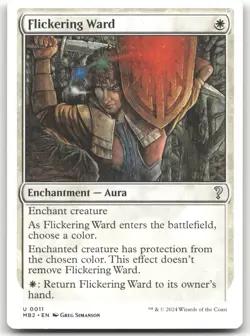 Flickering Ward (White Border) #11 (NM) Mystery Booster 2 MB2 Magic MTG - Image 1