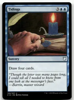 Tidings #108 (NM) Commander 2018 C18 Magic MTG - Image 1