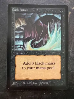 *** BETA Dark Ritual *** NM Light Chipping - DUTY FREE - MtG Magic - Image 1