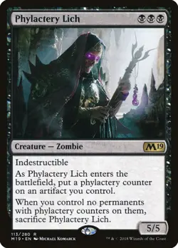 MTG Phylactery Lich ** Core Set 2019 ** English (NM) - Image 1