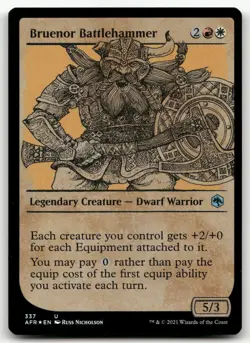 Bruenor Battlehammer (Showcase) #337 (Foil) (NM) Forgotten Realms AFR Magic MTG - Image 1