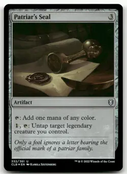 Patriar's Seal #332 (Foil) (NM) Baldur's Gate CLB Magic MTG - Image 1