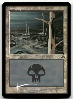 Swamp (407) (Retro Frame) #407 (Foil) (NM) Dominaria Remastered DMR Magic MTG - Image 1